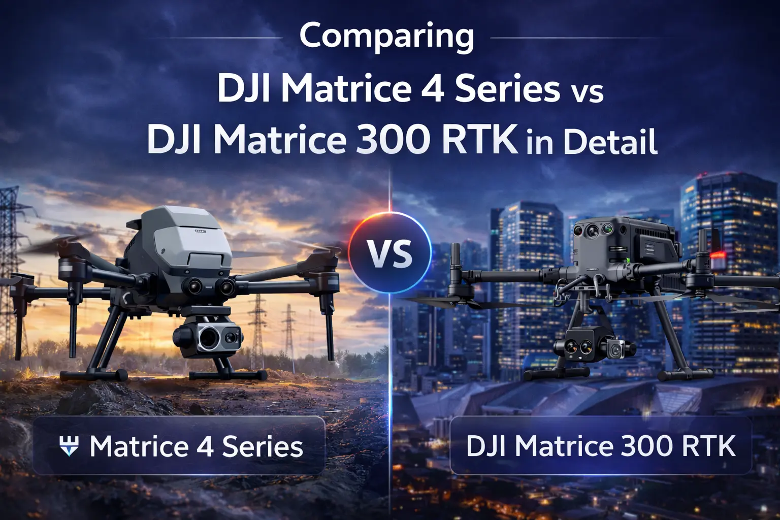 Compare DJI Matrice 4 Series With DJI Matrice 300 RTK In Details